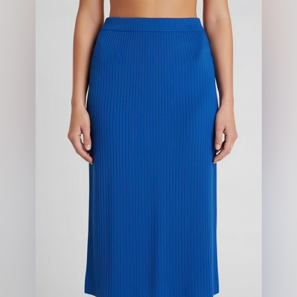 Royal blue knee-length pencil skirt
